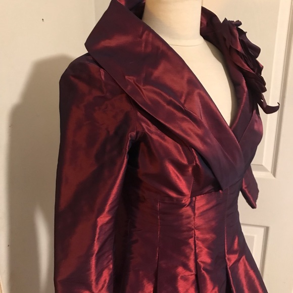 Teri Jon burgundy size 6 dress - Picture 6 of 8